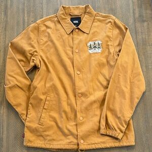 Vans Tan Lightweight Shirt Jacket with Pointed Collar